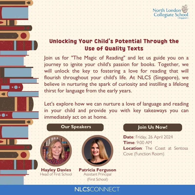 NLCSConnect Talk: Inspiring a Lifelong Love of Reading at NLCS (Singapore)